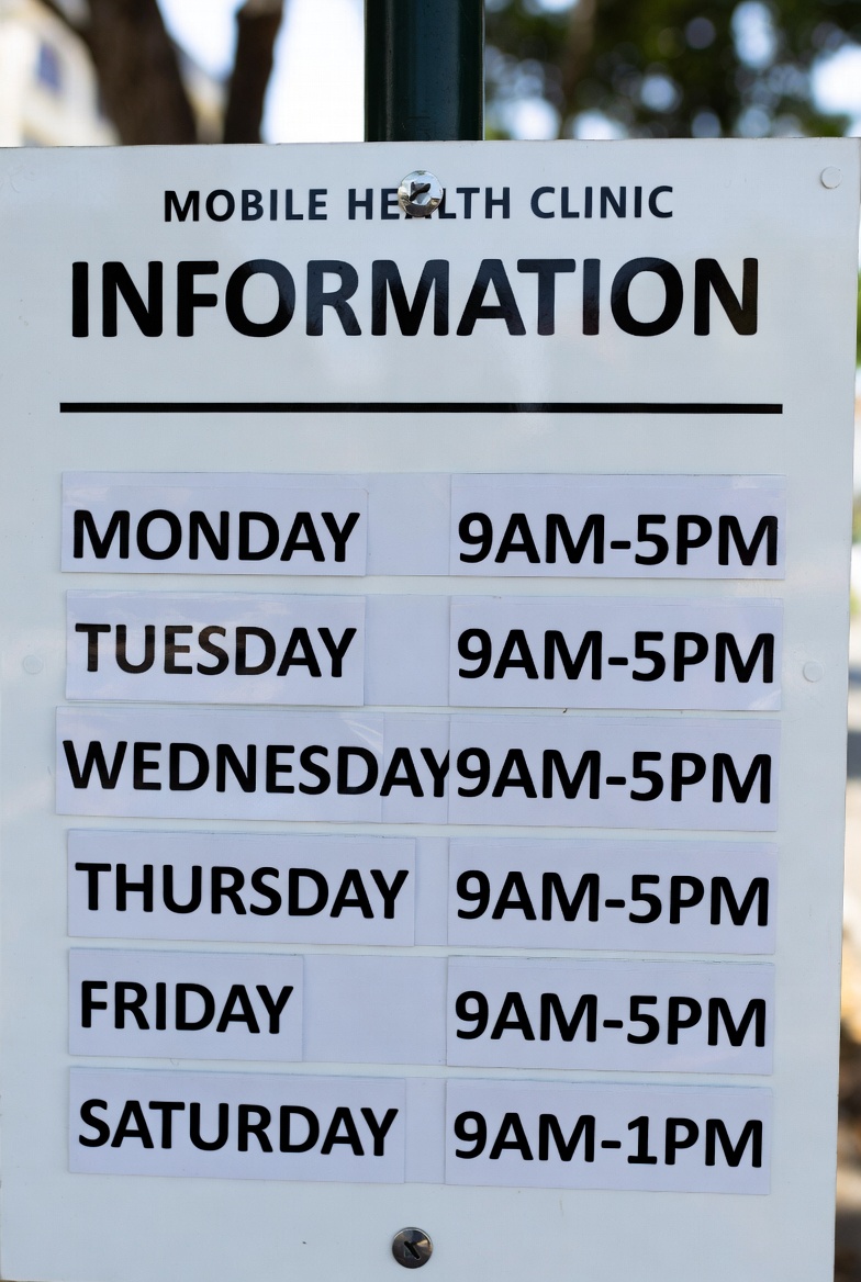 Mobile Health Clinic Schedule - March 2024